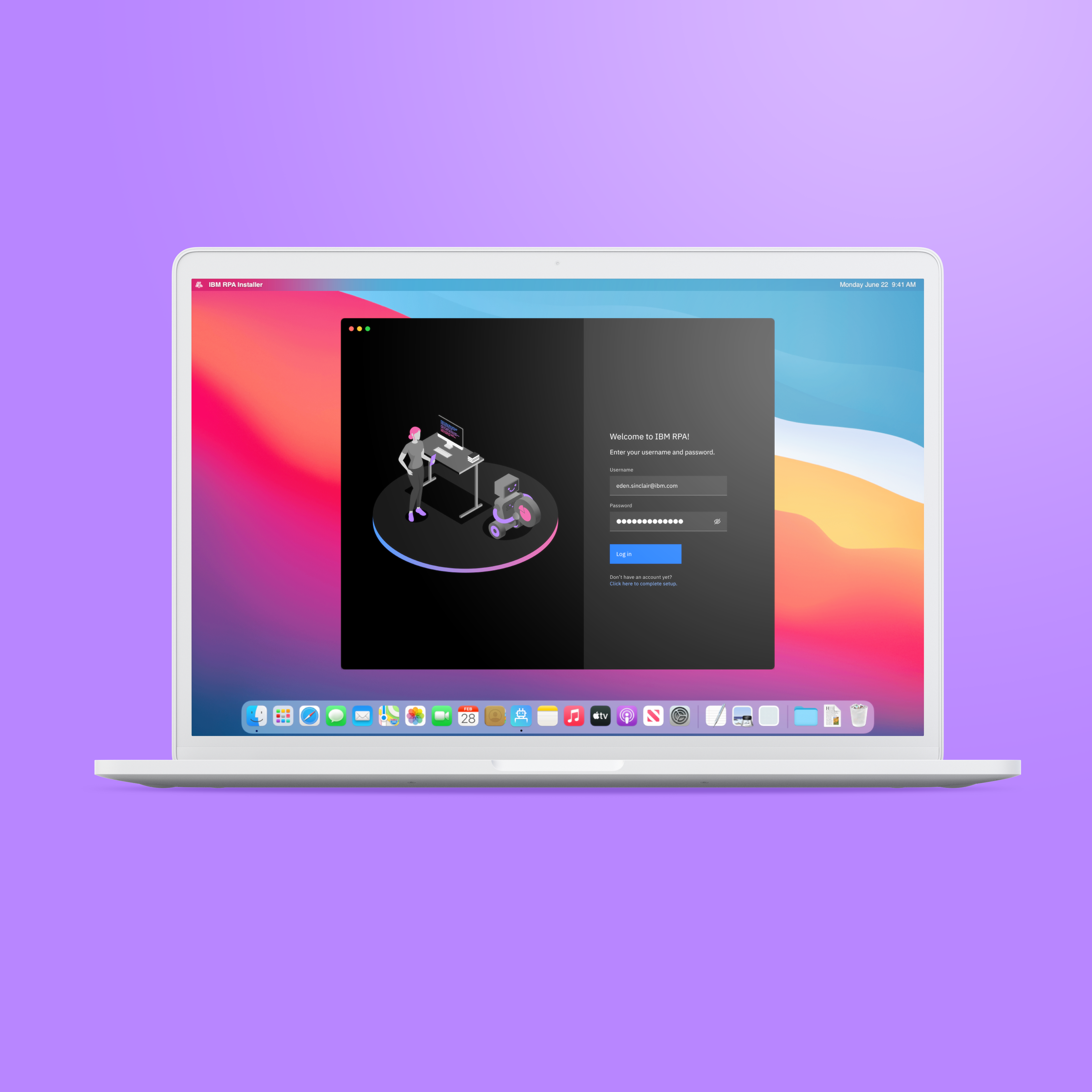 A laptop screen displaying the RSPCA installer.